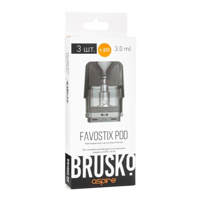 Упаковка картриджей Brusko Favostix 1.0 ohm (В упаковке 3 шт)