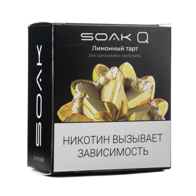 Упаковка картриджей Soak Q Лимонный Тарт 4,8 мл 2% (В упаковке 2 шт)