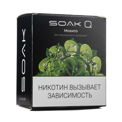 Упаковка картриджей Soak Q Мохито 4,8 мл 2% (В упаковке 2 шт)
