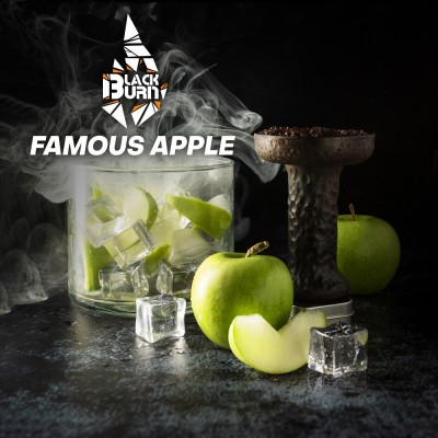 Табак Burn Black Famous Apple (Зелёное яблоко со льдом) 25 г