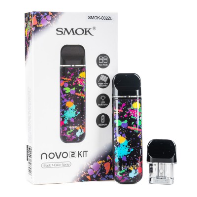POD-система Набор NOVO 2 PoD 800mAh Kit by SMOK Black 7 Color Spray