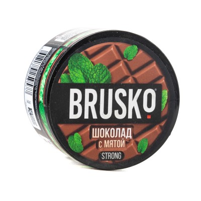 МК Кальянная смесь Brusko Strong Шоколад с мятой 50 г