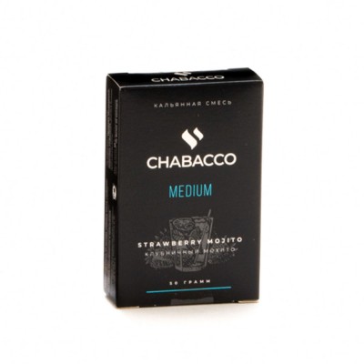 МК Кальянная смесь Chabacco Mix Medium Strawberry mojito (Клубничный мохито) 50 г