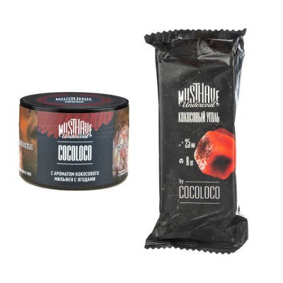 Табак MustHave Cocoloco (С ароматом кокосового мильфея с ягодами) (уголь cocoloco 25mm 8 шт) 40 г