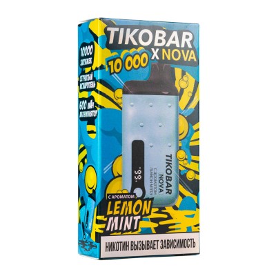 MK Одноразовая Электронная Сигарета TIKOBAR Nova Lemon Mint (Лимон Мята) 10000 Затяжек