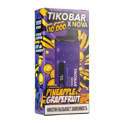 MK Одноразовая Электронная Сигарета TIKOBAR Nova Pineapple Grapefruit (Ананас Грейпфрут) 10000 Затяжек