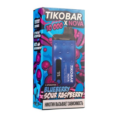 MK Одноразовая Электронная Сигарета TIKOBAR Nova Blueberry Sour Raspberry (Черника Кислая Малина) 10000 Затяжек