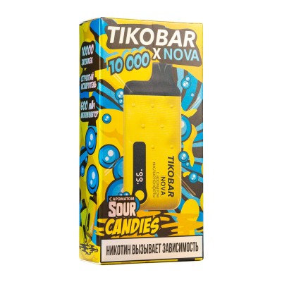 MK Одноразовая Электронная Сигарета TIKOBAR Nova Sour Candies (Кислые Конфеты) 10000 Затяжек