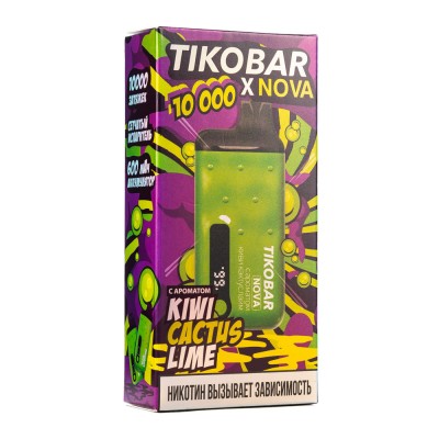 MK Одноразовая Электронная Сигарета TIKOBAR Nova Kiwi Cactus Lime (Киви Кактус Лайм) 10000 Затяжек
