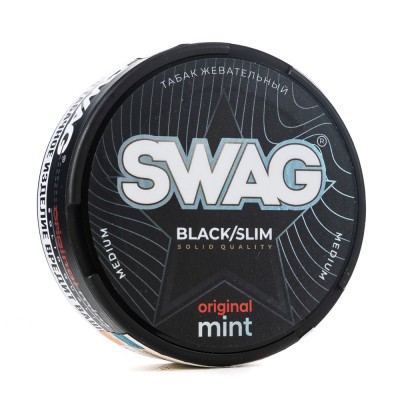 Жевательный табак SWAG Medium Black Slim Original Mint 10 г