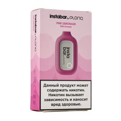 МК Одноразовая электронная сигарета Instabar by Plonq Розовый лимонад 5000 затяжек