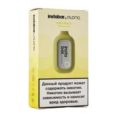 МК Одноразовая электронная сигарета Instabar by Plonq Яблоко персик 5000 затяжек
