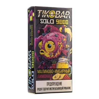 MK Одноразовая Электронная Сигарета TIKOBAR Solo Raspberry Ginger Lemonade (Малиново Имбирный Лимонад) 9000 Затяжек