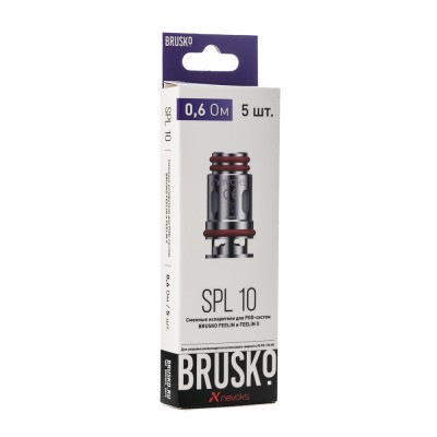 Упаковка Испарителей Brusko Feelin SPL 10 0.6 ohm (В упаковке 5 шт)