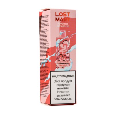 Картридж Lost Mary Psyper 5500 Strawberry Kiwi (Клубника Киви) 2% 1 шт